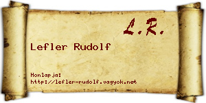 Lefler Rudolf névjegykártya