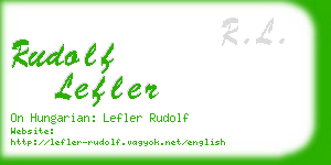 rudolf lefler business card